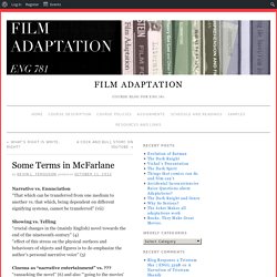 Some Terms in McFarlane » Film Adaptation