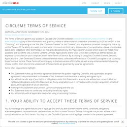 Terms of Service, CircleMe