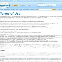 Terms of use - Bubblews