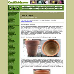Growing Cacti in Terracotta On-line Guide to the positive identification of Members of the Cactus Family