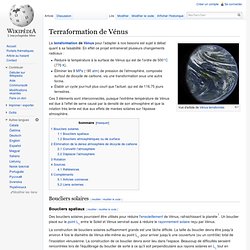 Terraformation de Vénus