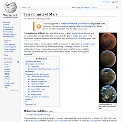 Terraforming of Mars