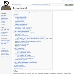 Terrain tutorial