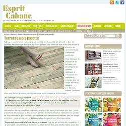 Terrasse bois palette, Esprit Cabane, idees creatives et ecologiques