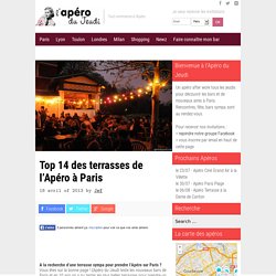 Top 14 des terrasses de l’Apéro à Paris