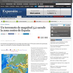 Un terremoto de magnitud 5,2 sacude la zona centro de España