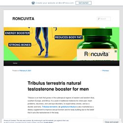Tribulus terrestris natural testosterone booster for men