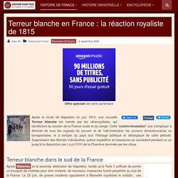 Terreur blanche en France : la réaction royaliste de 1815