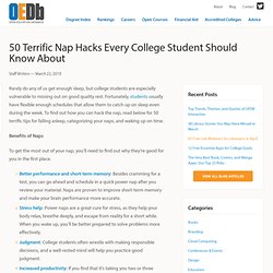 50 Terrific Nap Hacks Every College Student Should Know About