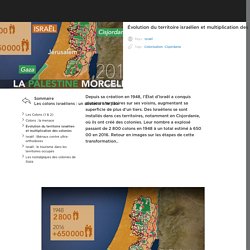 Évolution du territoire israélien et multiplication des colonies