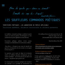 Territoires poétiques : Un laboratoire de poésie applicable - Les Souffleurs commandos poétiques