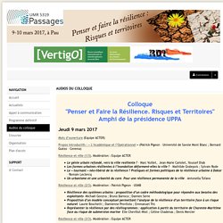 Penser et faire la résilience. Risques et Territoires - Sciencesconf.org