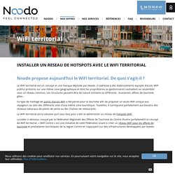 Wi-Fi territorial : réseau de hotspots WiFi pour le tourisme - Noodo