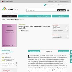 Management territorial des risques et prospective territoriale