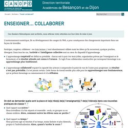 Canopé académie de Besançon : Travail collaboratif