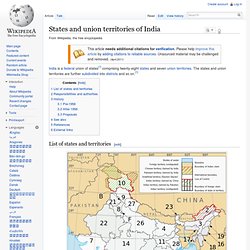 States and territories of India