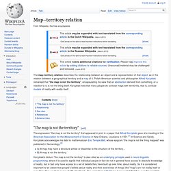Map–territory relation