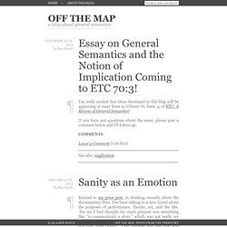 Off the Map: Notes from the Territory | A Blog about General Semantics | by Ben Hauck