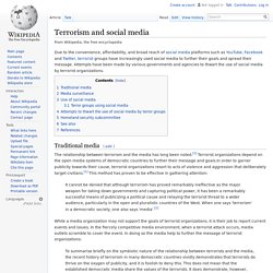 Terrorism and social media
