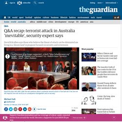 Q&A recap: terrorist attack in Australia 'inevitable', security expert says