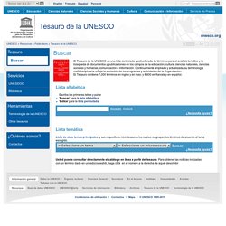 Tesauro de la UNESCO - términos en inglés, francés, español y ruso.