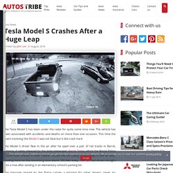 Tesla Model S Crashes After a Huge Leap - Autos Tribe