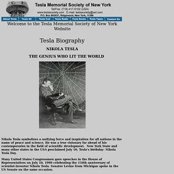 Tesla's Biography