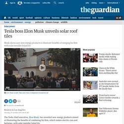 Tesla boss Elon Musk unveils solar roof tiles