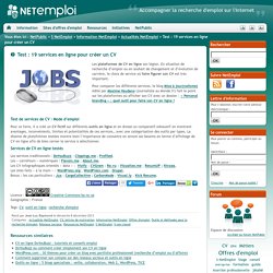 creer un cv en ligne gratuit