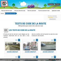 Code de la route gratuit :: Test code de la route gratuit