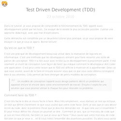 Test Driven Development (TDD)