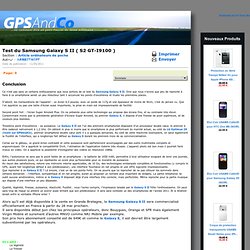 Test du Samsung Galaxy S II ( S2 GT-I9100 )