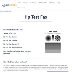 Test a Fax for Free - HPFaxes