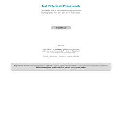 BCN Activa - Test d’Interessos Professionals