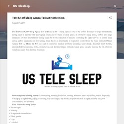 Test Kit Of Sleep Apnea Test At Home In US