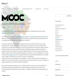 Test d’un MOOC chez Coursera
