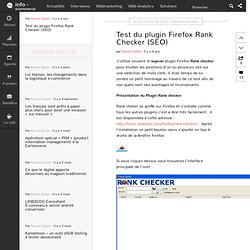 Test du plugin Firefox Rank Checker (SEO)