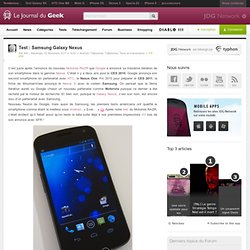 Test : Samsung Galaxy Nexus