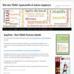 Test TDAH femme adulte