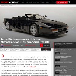 Ferrari Testarossa convertible from Michael Jackson Pepsi commercial for sale