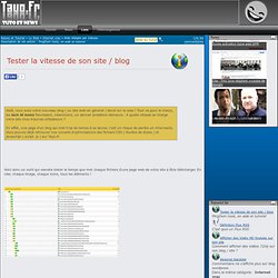 Tester la vitesse de son site / blog