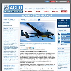 Testifies as Congress Takes on Domestic Drones