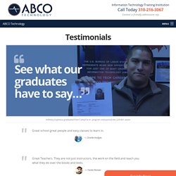 Testimonials - ABCO Technology Institute - Computer School LA, CA