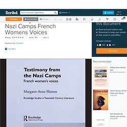 Testimony From the Nazi Camps French Womens Voices