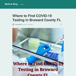 Where to Find COVID-19 Testing in Broward County FL