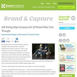 A/B Testing Helps Company Get 20 Percent More Click Throughs