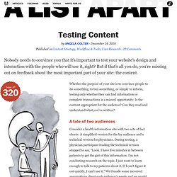 Testing Content/writing for the web