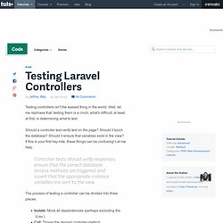 Testing Laravel Controllers