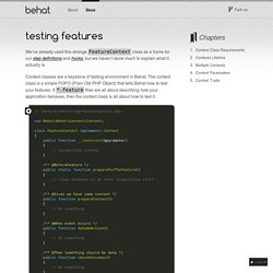 Testing Features — Behat 3.0.12 documentation