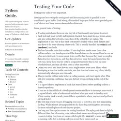 Testing Your Code